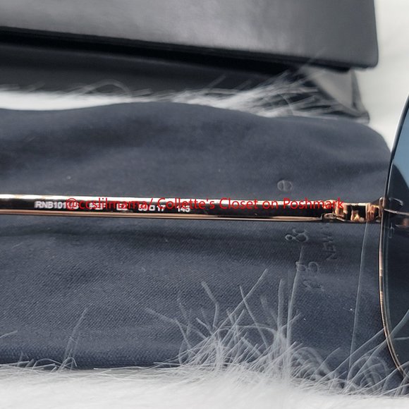 rag & bone 59 mm Round Metal Aviator Sunglasses - Picture 11 of 14